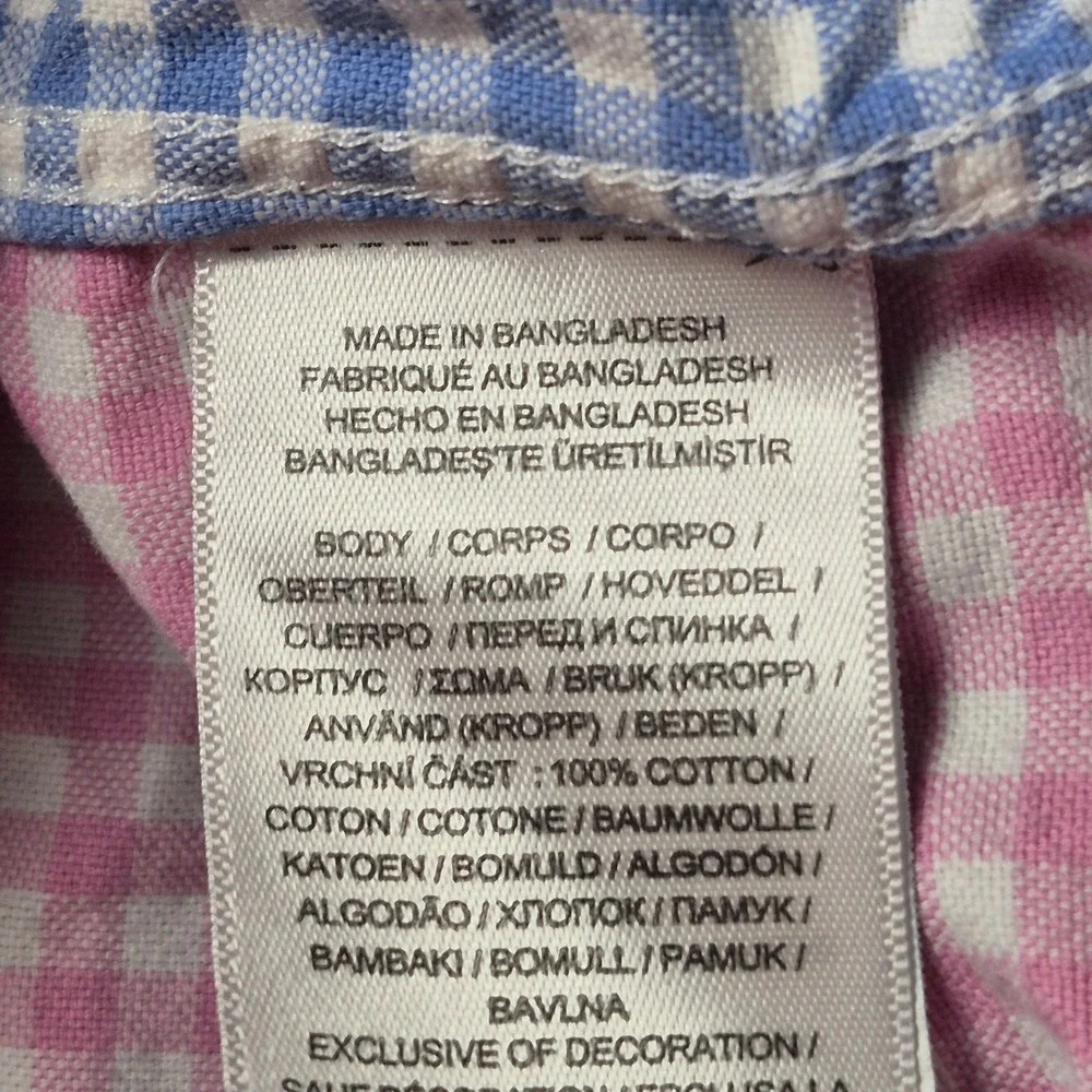 Polo Ralph Lauren Boys M 10-12 Colorblock Gingham Button Shirt Pony‎ Preppy